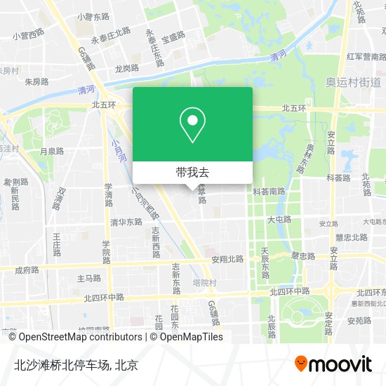 北沙滩桥北停车场地图
