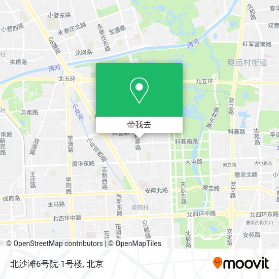 北沙滩6号院-1号楼地图