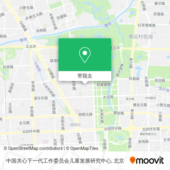 中国关心下一代工作委员会儿童发展研究中心地图