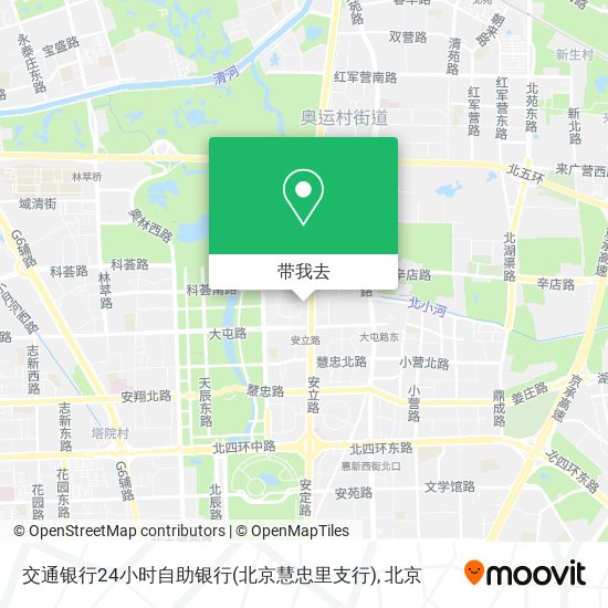 交通银行24小时自助银行(北京慧忠里支行)地图