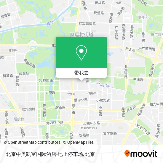 北京中奥凯富国际酒店-地上停车场地图