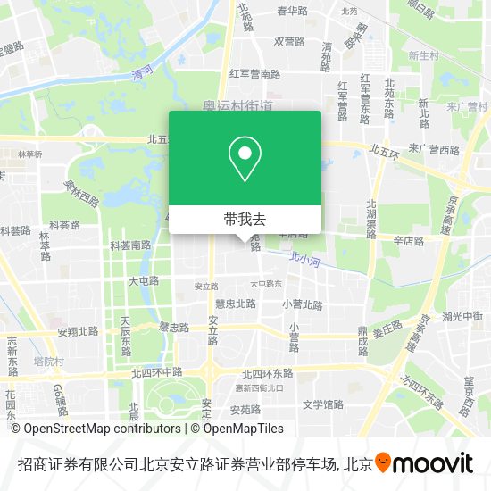 招商证券有限公司北京安立路证券营业部停车场地图