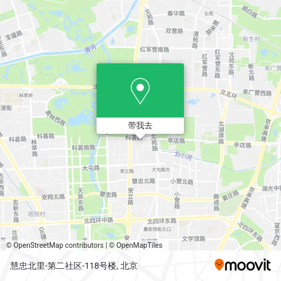 慧忠北里-第二社区-118号楼地图