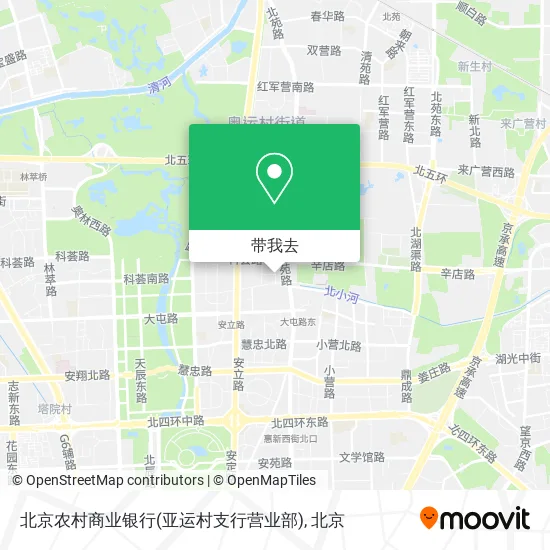 北京农村商业银行(亚运村支行营业部)地图