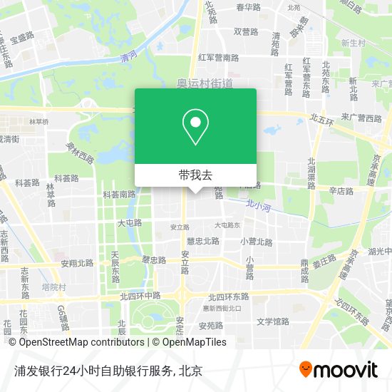 浦发银行24小时自助银行服务地图