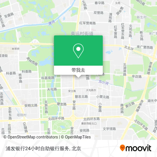 浦发银行24小时自助银行服务地图