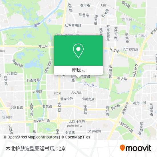 木北护肤造型亚运村店地图