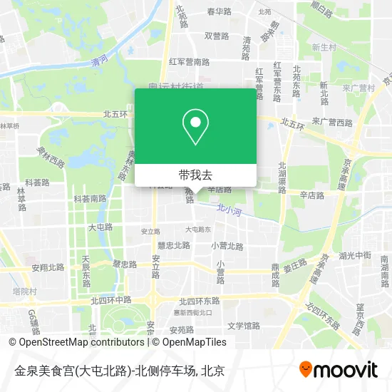 金泉美食宫(大屯北路)-北侧停车场地图