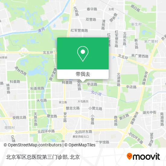北京军区总医院第三门诊部地图