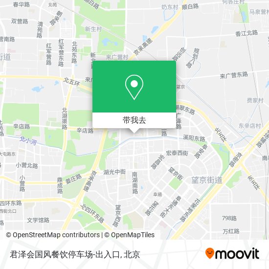 君泽会国风餐饮停车场-出入口地图