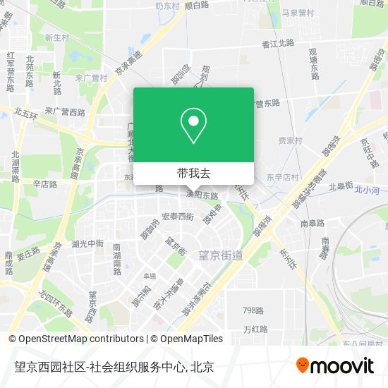 望京西园社区-社会组织服务中心地图