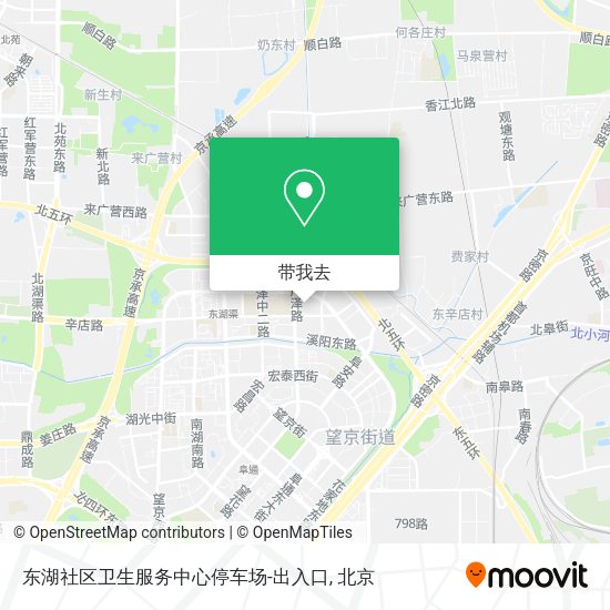东湖社区卫生服务中心停车场-出入口地图