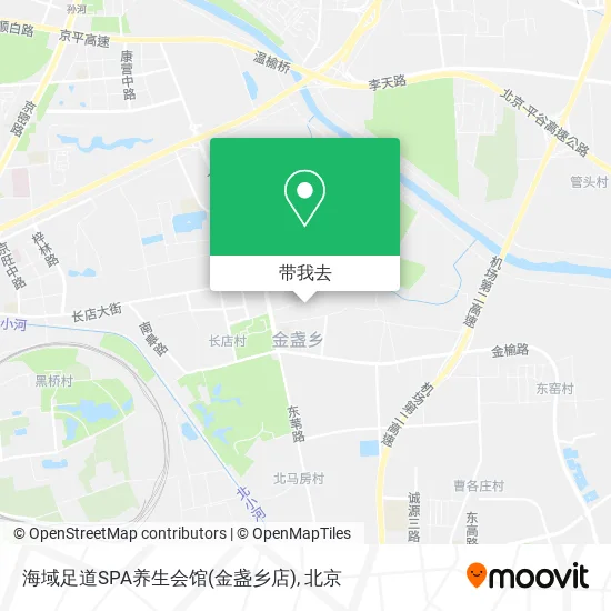 海域足道SPA养生会馆(金盏乡店)地图