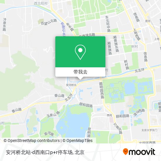 安河桥北站-d西南口p+r停车场地图