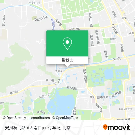安河桥北站-d西南口p+r停车场地图