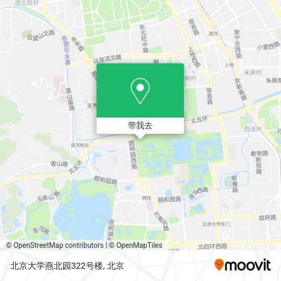 北京大学燕北园322号楼地图