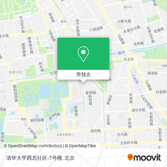 清华大学西北社区-7号楼地图