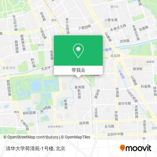 清华大学荷清苑-1号楼地图