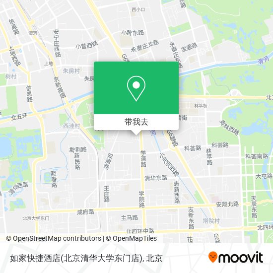 如家快捷酒店(北京清华大学东门店)地图
