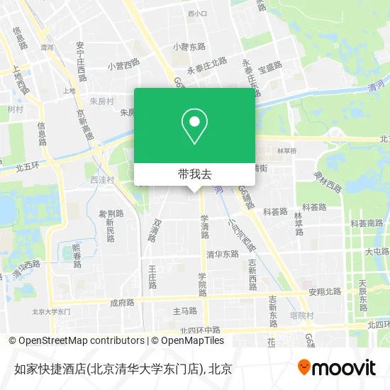 如家快捷酒店(北京清华大学东门店)地图