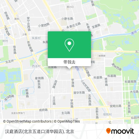 汉庭酒店(北京五道口清华园店)地图