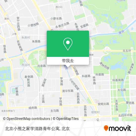 北京小熊之家学清路青年公寓地图