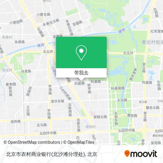 北京市农村商业银行(北沙滩分理处)地图