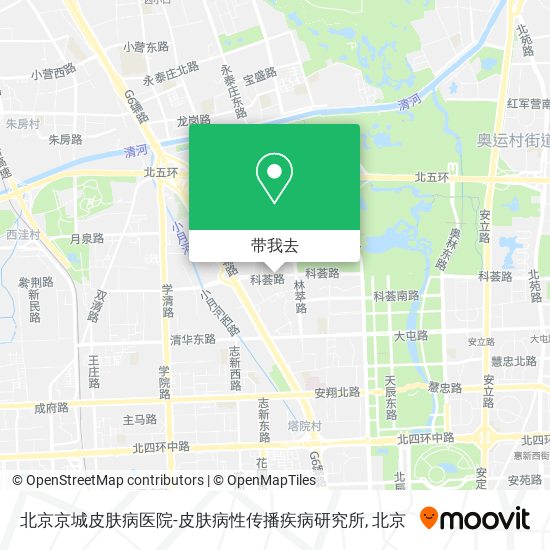 北京京城皮肤病医院-皮肤病性传播疾病研究所地图
