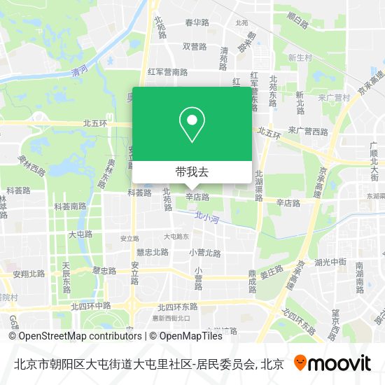 北京市朝阳区大屯街道大屯里社区-居民委员会地图