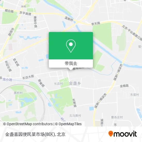 金盏嘉园便民菜市场(B区)地图