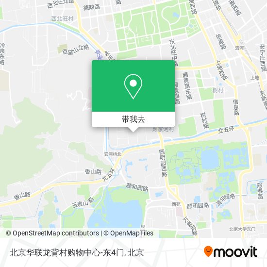北京华联龙背村购物中心-东4门地图