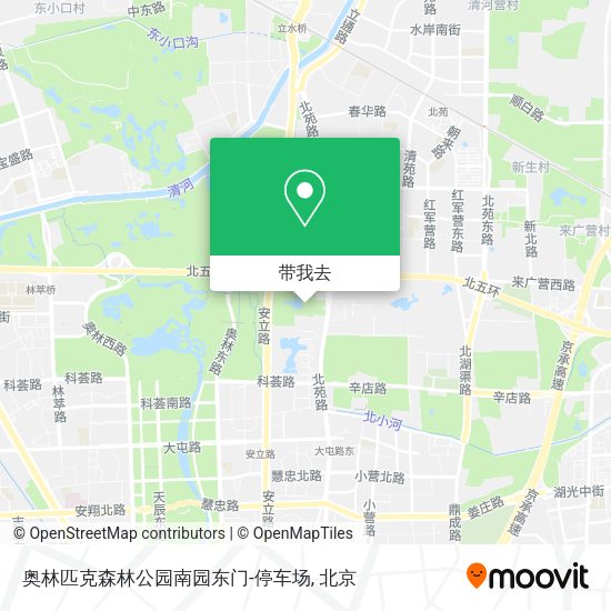 奥林匹克森林公园南园东门-停车场地图