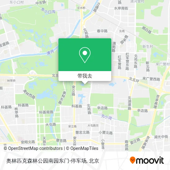 奥林匹克森林公园南园东门-停车场地图