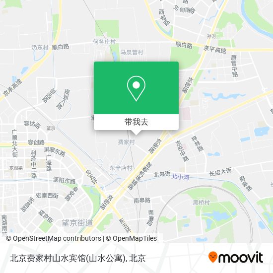北京费家村山水宾馆(山水公寓)地图