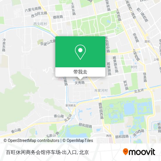 百旺休闲商务会馆停车场-出入口地图