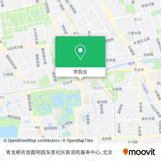 青龙桥街道圆明园东里社区新居民服务中心地图