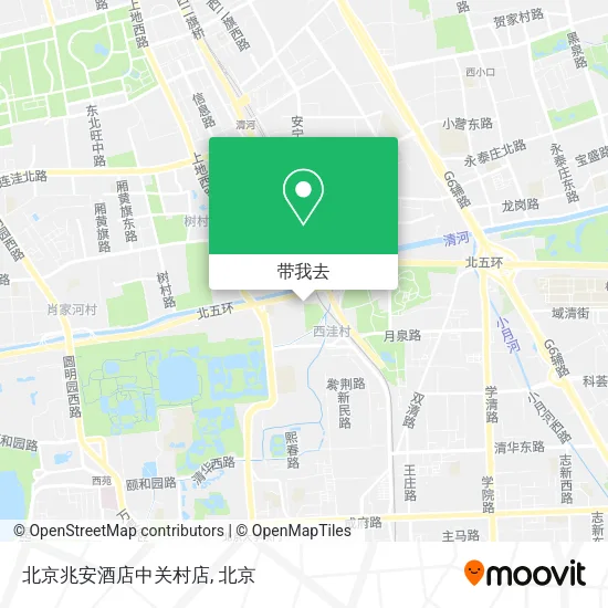 北京兆安酒店中关村店地图