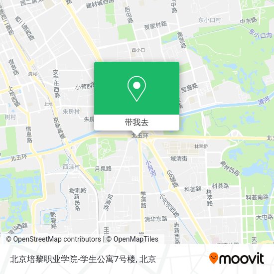 北京培黎职业学院-学生公寓7号楼地图