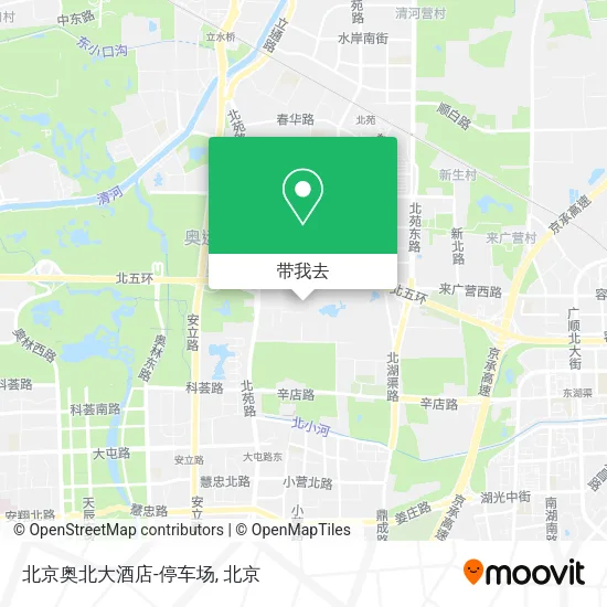 北京奥北大酒店-停车场地图