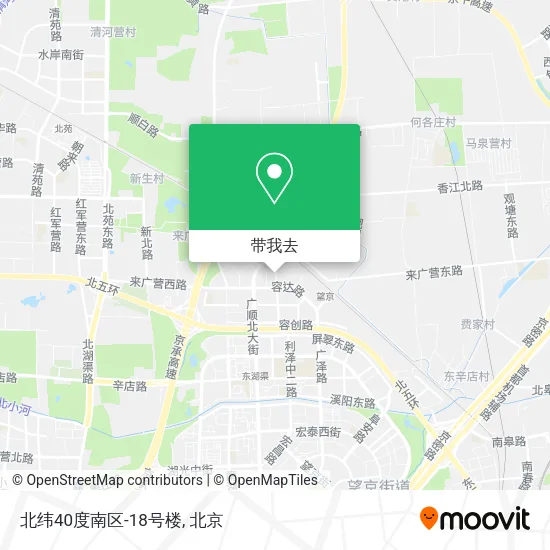 北纬40度南区-18号楼地图