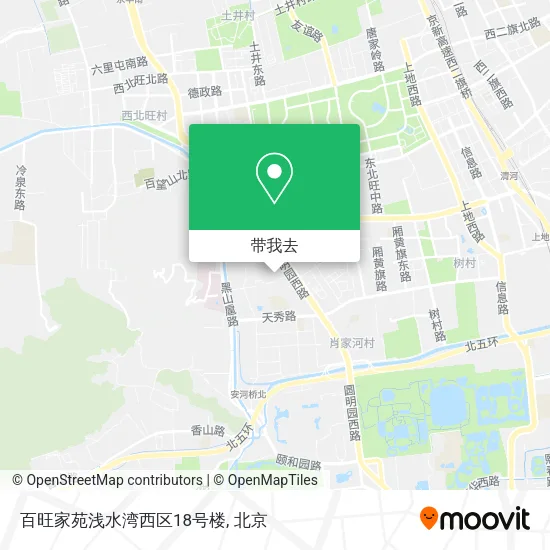 百旺家苑浅水湾西区18号楼地图