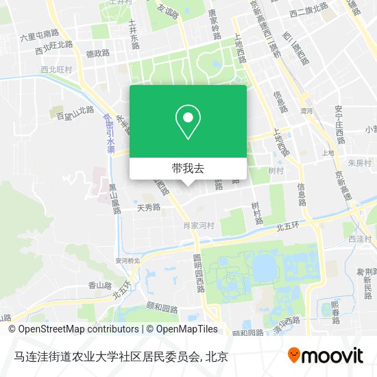 马连洼街道农业大学社区居民委员会地图
