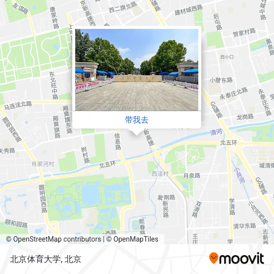 北京体育大学地图