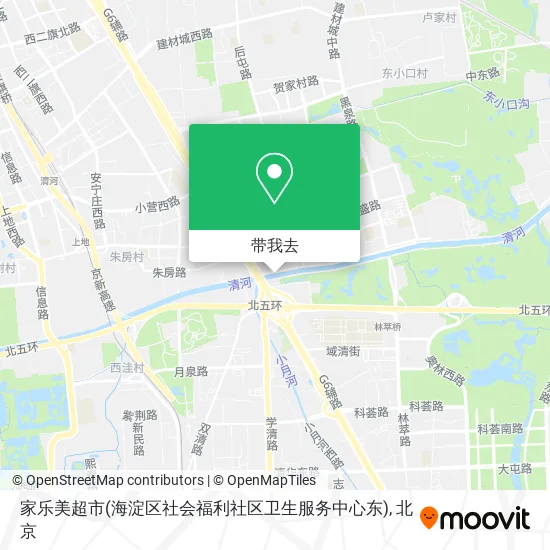 家乐美超市(海淀区社会福利社区卫生服务中心东)地图