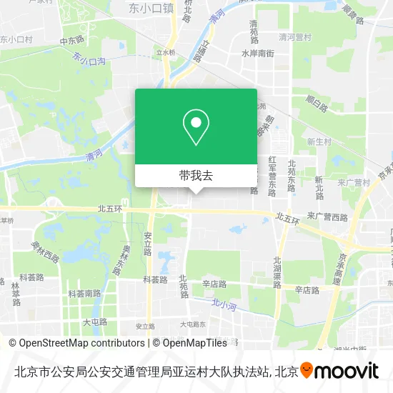 北京市公安局公安交通管理局亚运村大队执法站地图