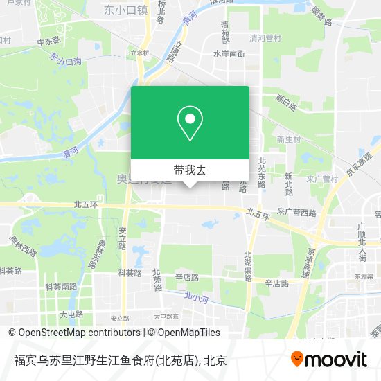 福宾乌苏里江野生江鱼食府(北苑店)地图