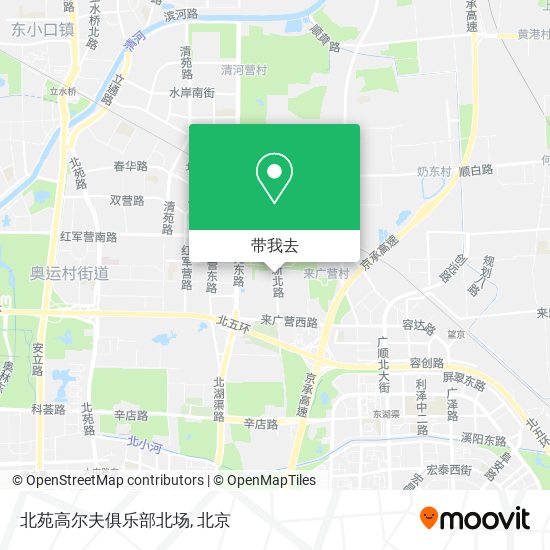 北苑高尔夫俱乐部北场地图