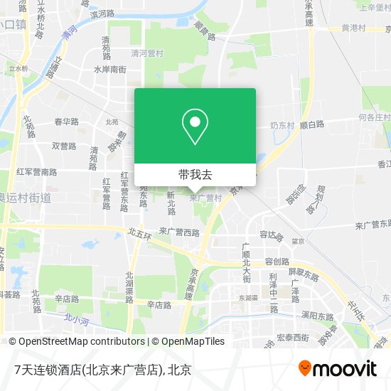 7天连锁酒店(北京来广营店)地图