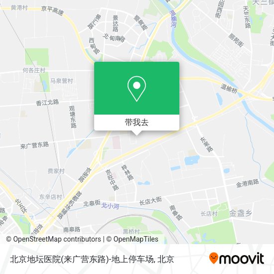 北京地坛医院(来广营东路)-地上停车场地图