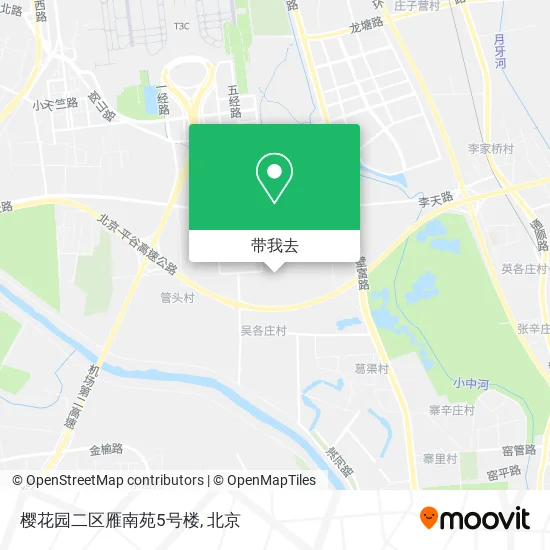 樱花园二区雁南苑5号楼地图